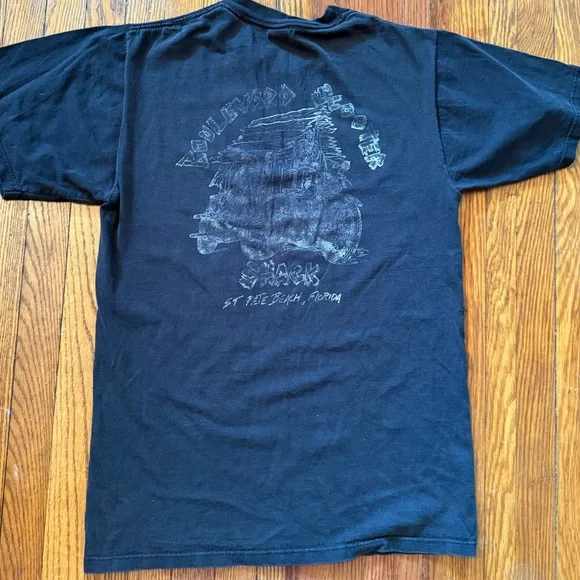 90’s Biker “Too Tough To Die” Vintage T-Shirt - Picture 5 of 6